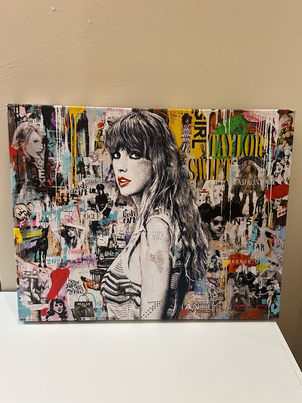 Pop Collage Wall Art Print in Multi-Color